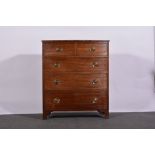 Victorian mahogany bow front chest of drawers,