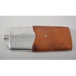 Sheffield hallmarked silver hip flask, rectangular form, James Dixon & Sons, Sheffield, 1919,