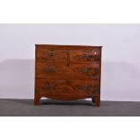 Small Victorian mahogany bowfront chest of drawers,