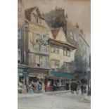 After Ernest George, a pair of prints, 'Staplers Inn Holborn, London 1886' and 'Drury Lane, London,