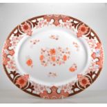 Royal Crown Derby meat plate 2107, ironstone red.