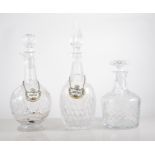 Six crystal decanters, Thomas Webb, Edinburgh,