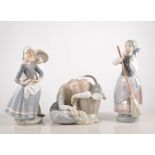 Lladro figure, Girl with a Broom, height 24cm,