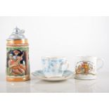 Foley china blue and white part tea set 10047, Crown Staffordshire part tea set, other teaware,