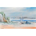 L Willford, coastal scenes, a pair, watercolours, signed, 19cm x 30cm.