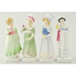 Royal Doulton figure Tess HN2864, and three others from the Kate Greenaway Collection, Ruth HN2799,