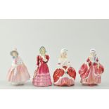 Royal Doulton figure, Peggy HN2033, and three others Goody Two Shoes HN2037,