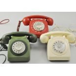 706L red telephone and two other vintage telephones, (3).