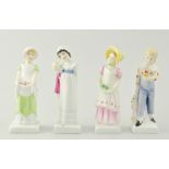 Royal Doulton figure, Amy HN2958, 15cm and three others from the Kate Greenaway Series, Tom HN2864,