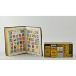 "The Victory stamp Album" and other stamps, cigarette cards, various.