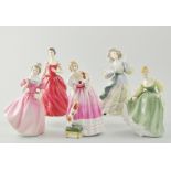 Royal Doulton Fair Lady HN2193, 20cm and four others, Grand Master HN2723, Camillia HN2222,