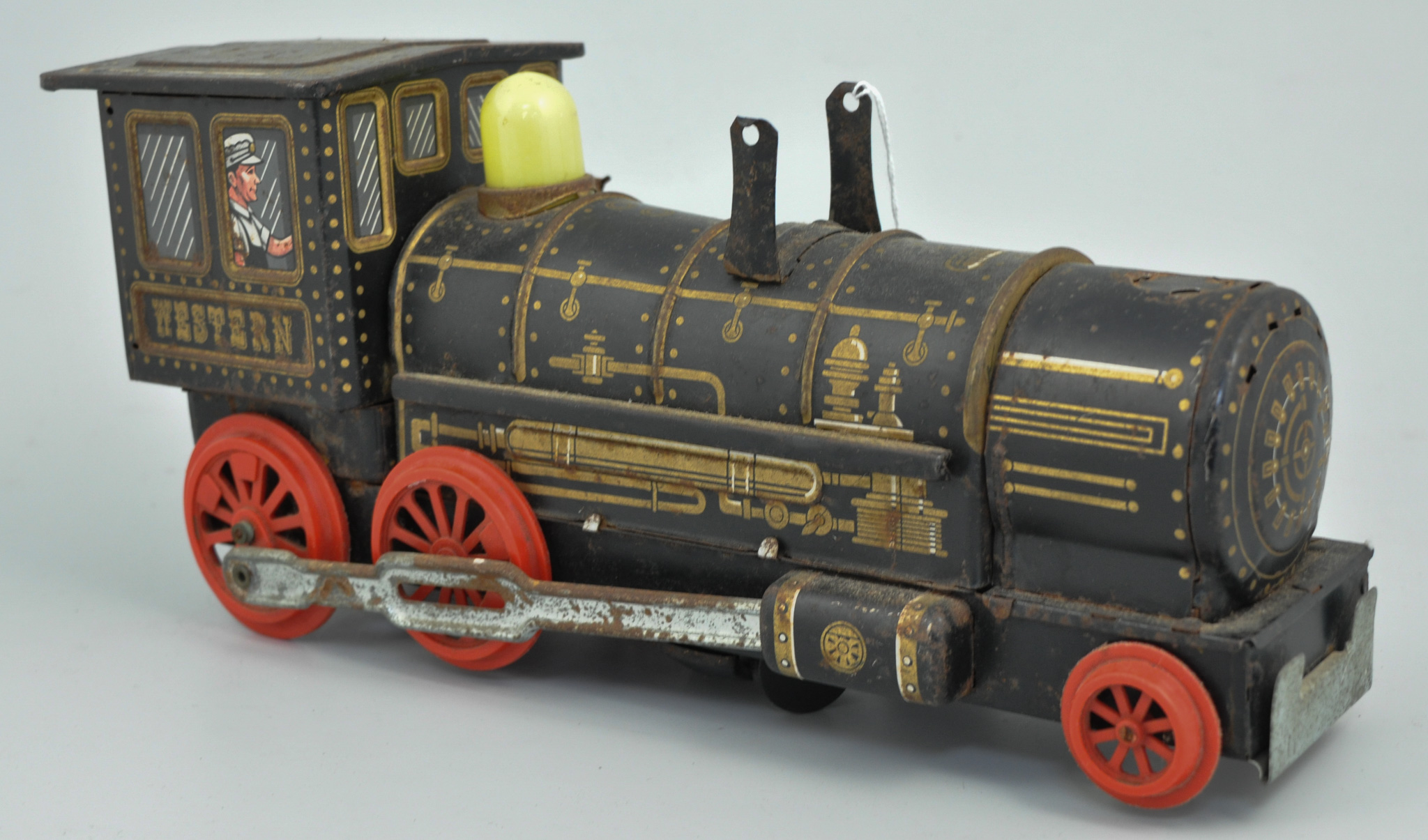 Japanese tin plate clockwork Great Western locomotive, and two similar, (3).