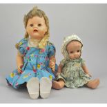 1950's British National Doll, 22inch walking doll, celluloid, marked BND London,