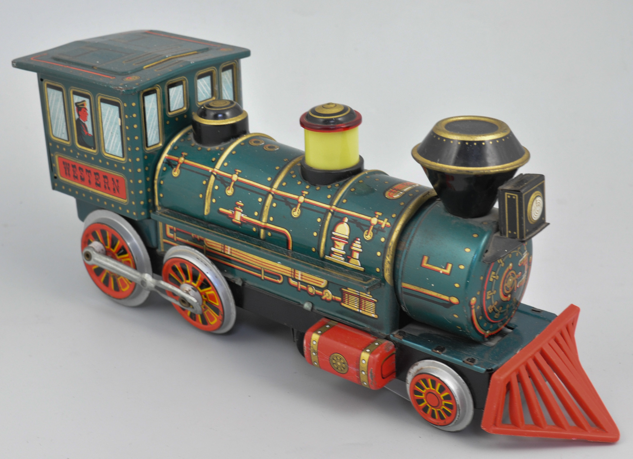 Japanese tin plate clockwork Great Western locomotive, and two similar, (3). - Image 2 of 2