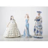 Royal Worcester figure, Bridesmaid 10cm, a Coalport figure Melanie,