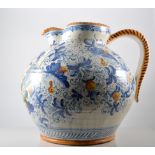 Large Italian Majolica style jug,