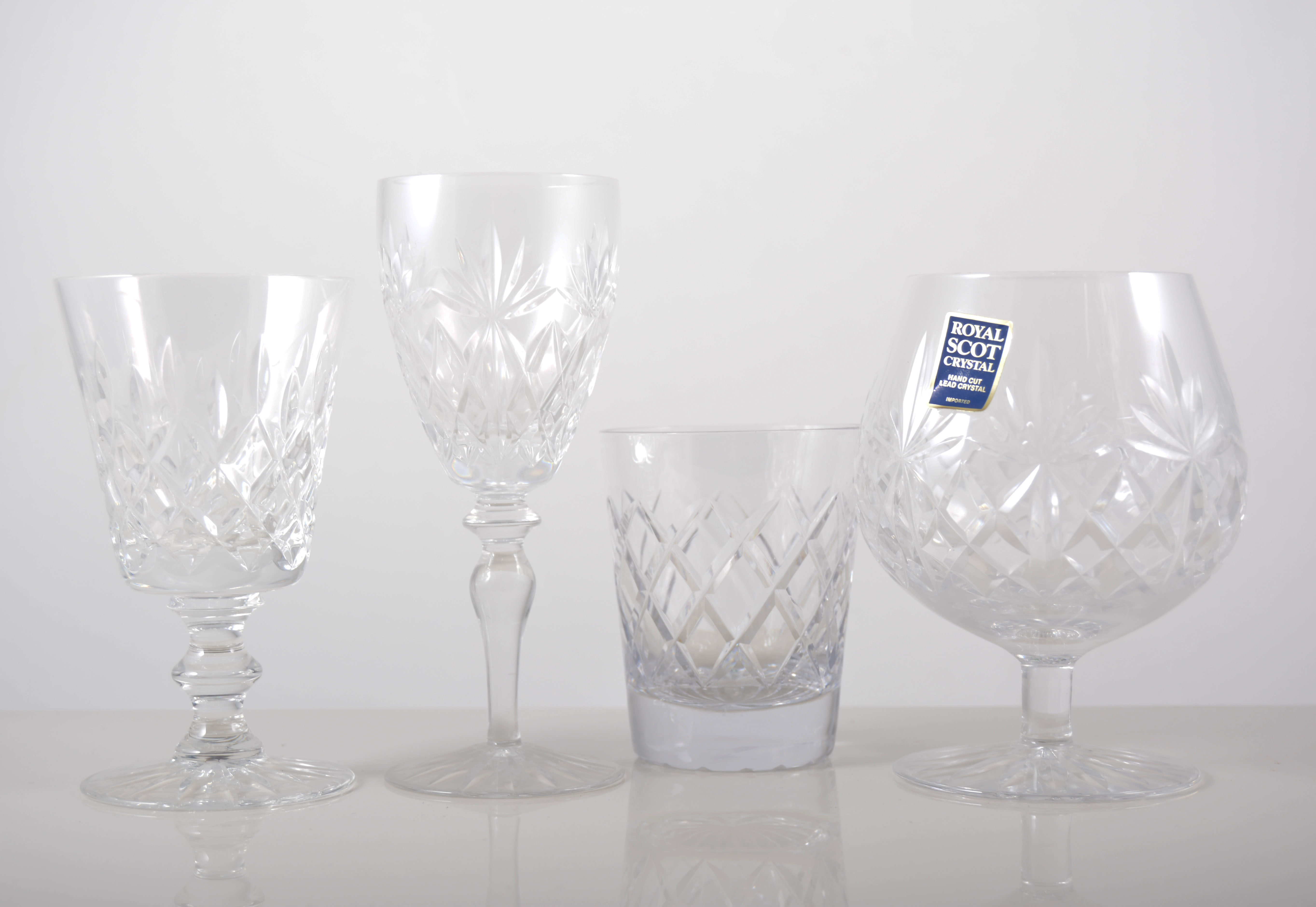 Collection of table crystal, (2 boxes).