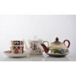 Sutherland china Imari pattern part tea set, Derby teaware and a quantity of other teaware, various.