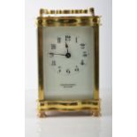 Brass time piece carriage clock,