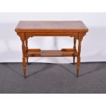 Late Victorian oak card table,