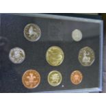 Royal Mint presentation coin sets, eight coins from 5p to £2.