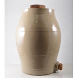 Two treacle glaze stoneware barrels, 43cm,