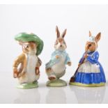 Collection of five Royal Doulton Bunnykins figures, Family Photograph, Tally Ho, Play Time,