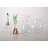 Mdina coloured glass paperweight, 5cm, Studio glass vases, Victorian green glass jug,