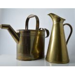 Copper watering can with a loop handle, height 31cm, tapering jug,