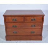 Edwardian walnut chest of drawers, rectangular top with a moulded edge,