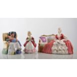 Royal Doulton figure, Belle of the Ball HN1997, 19cm and three other Doulton figures,