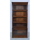 Globe Wernicke style oak sectional bookcase,