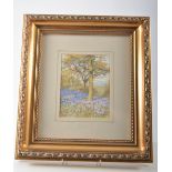 After Helen Allingham, three coloured Cottage Garden/Countryside prints, mounted and gilt framed,