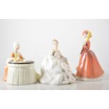 Royal Doulton figure, Meditation, HN2330, 17cm and three others, Julia HN2705,