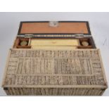 Anglo-Indian antler bone and ivory slope front writing box, late 19th Century,