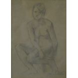 George Charlton, (1899-1979), pair of nude portrait studies, pencil on paper 26 x 14cms, 18 x 13cms,