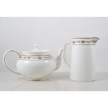 Aynsley bone china teaset, decorated with a floral border.