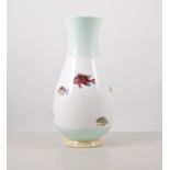 Shelley fish design vase, 25cms, made for Rowland Ward of Nairobi, Kenya and a lidded pot, 12cms,