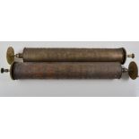 Five Swiss musical box cylinders, 33cms, stamped 1692.