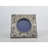 Edwardian square shape silver faced photograph frame, by E.