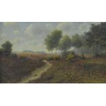 G. J. Feyssen, Woodland landscape, oil on board, signed, 17 x 27cms.