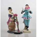 Peggy Davies Ceramics figure, Marlene Dietrich , 23cm, and a Royal Doulton figure, The Mask HN4141,