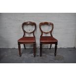 Victorian walnut stool, rectangular dralon upholstered seat, the seat 35cm x 28cm,