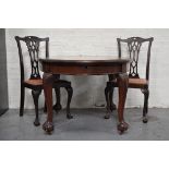 Victorian mahogany dining suite, comprising oval wind out table,