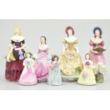 Collection of Coalport figures, including 'Barbara', 'Rosalinda', 'Jennifer Jane', and 'Penelope',