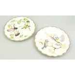 Six of a series of Royal Worcester bone china cabinet plates, The Birds of Dorothy Doughty,