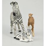 Beswick pottery model of a Zebra, height 18.