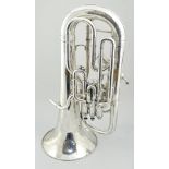 Besson Class A silver plated Euphonium, cased.