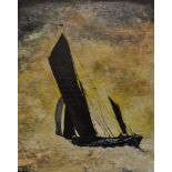 English School, Sailing barge, 'Torment', oil on board, unsigned, 79cm x 64cm.