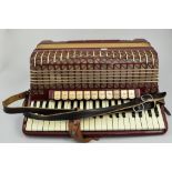 Hohner Atlantic IV Delux piano accordian, 53cm, cased.